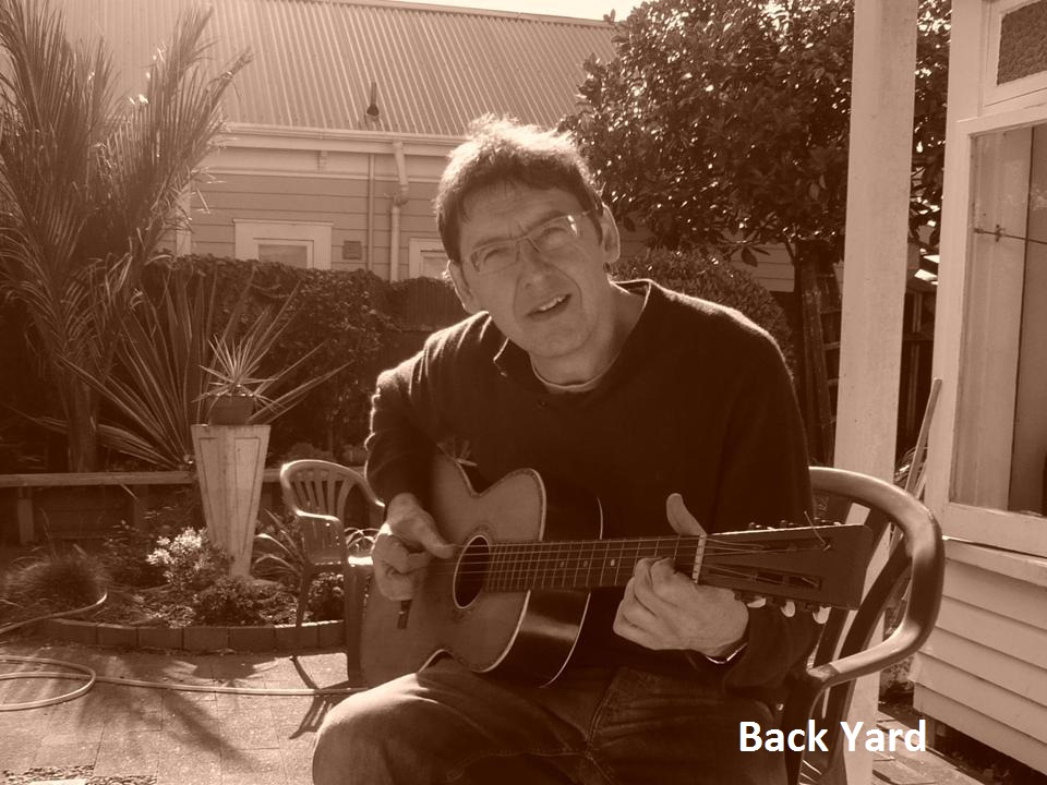 Roger 
in back yard